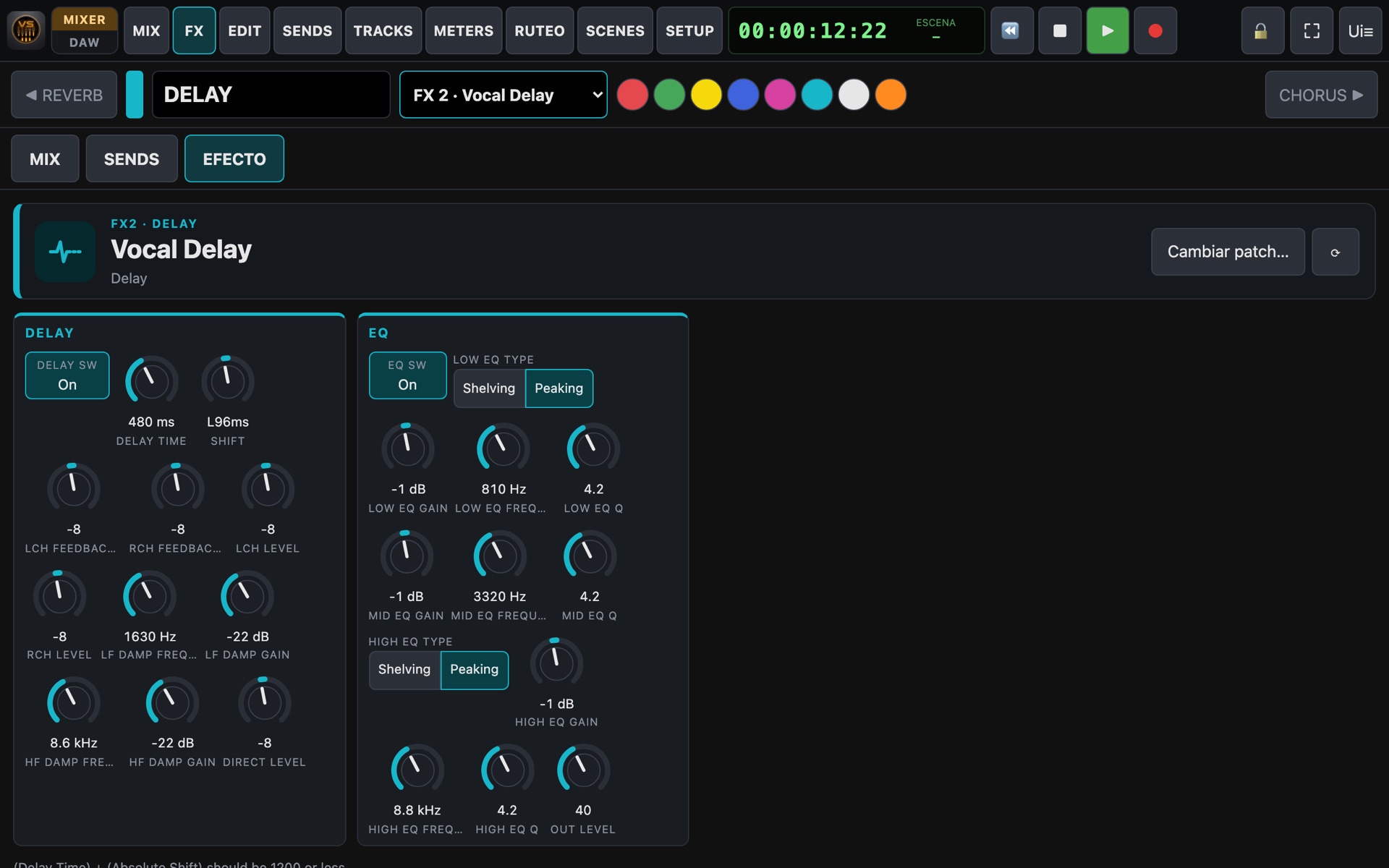 Editor de delay